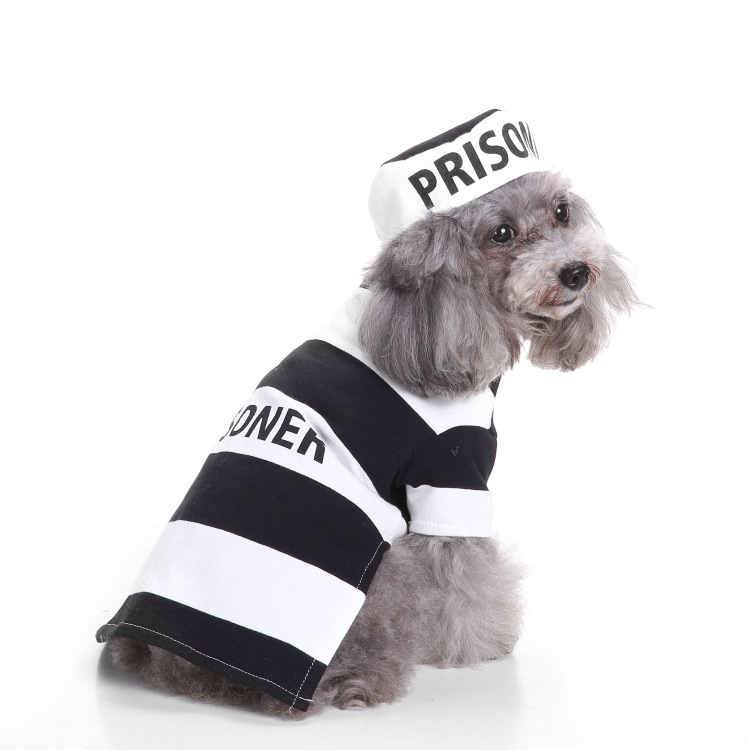 Halloween Pet Dress Up  Prisoner Dog Costume